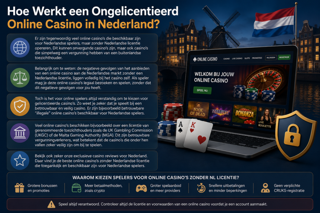 hoe werkt een ongelicentieerd online casino in neterland